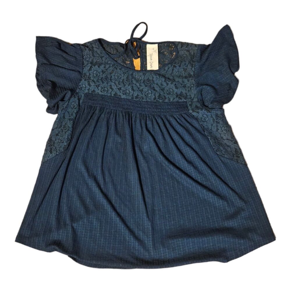 Topson Downs Large Blue Short Sleeve Bouse